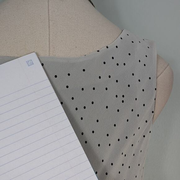 Y2K Silk Midi Dress 6 Black White Polka Dot Bias Zig Zag Glam Summer Cocktail - Picture 5 of 12